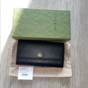 GUCCI GG MARMONT CONTINENTAL LEATHER WALLET